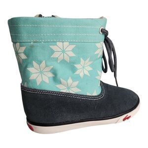 See Kai Run Guthrie Sneaker Boot Size 8 Mint Canvas Gray Suede